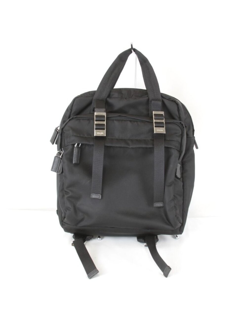 Prada Tessuto Card Backpack Nylon Black